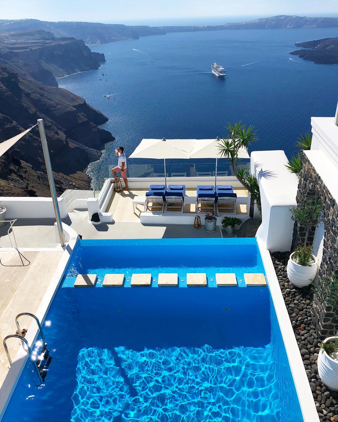 Santorini Cave Hotel Pool